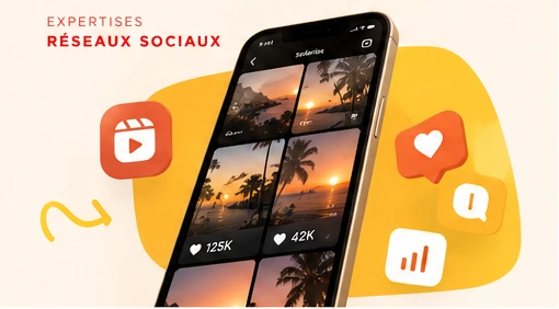 Visuel fourni illustrant la communication sur les réseaux sociaux